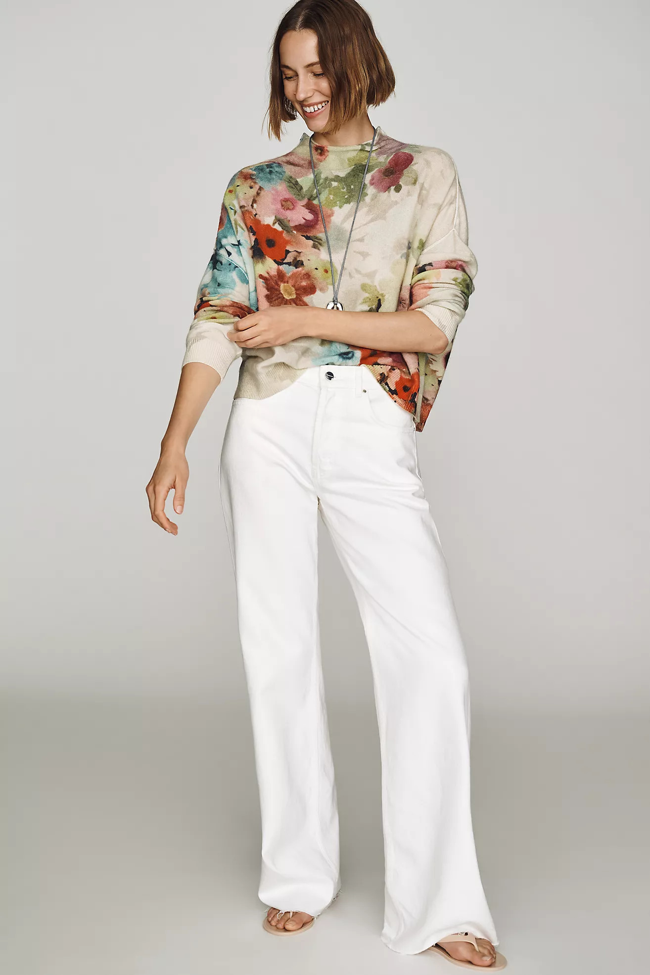 Pilcro Alani 100% Cashmere Mock-Neck Sweater | Anthropologie (US)