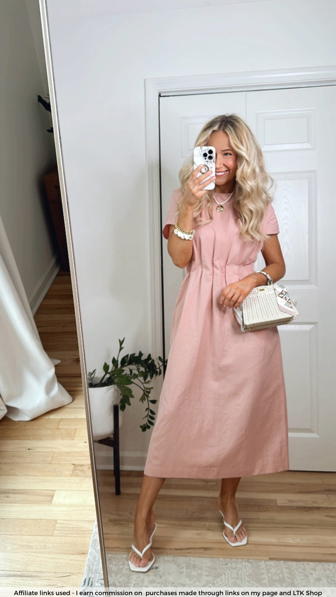 Zara dress 
Pink midi dress
Girls baby shower dress
