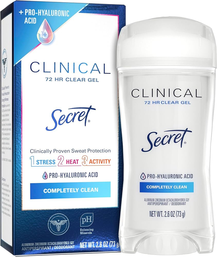 Secret Clinical Strength Antiperspirant Deodorant for Women, 3X Stress Protection, 72hr Sweat & O... | Amazon (US)