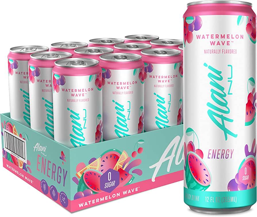 Alani Nu WATERMELON WAVE Sugar Free, Low Calorie Energy Drinks | 200mg Caffeine | Pre Workout Per... | Amazon (US)