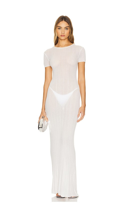 Lovers and Friends Aprile Sheer Maxi Dress in White. - size M | Revolve Clothing (Global)