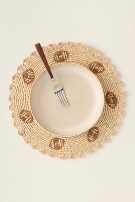 Handwoven Football Placemat | Anthropologie (US)