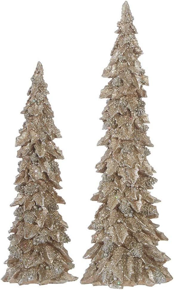 RAZ Imports Star of Wonder 19.5" Glittered Holly Tree, Set of 2 | Amazon (US)