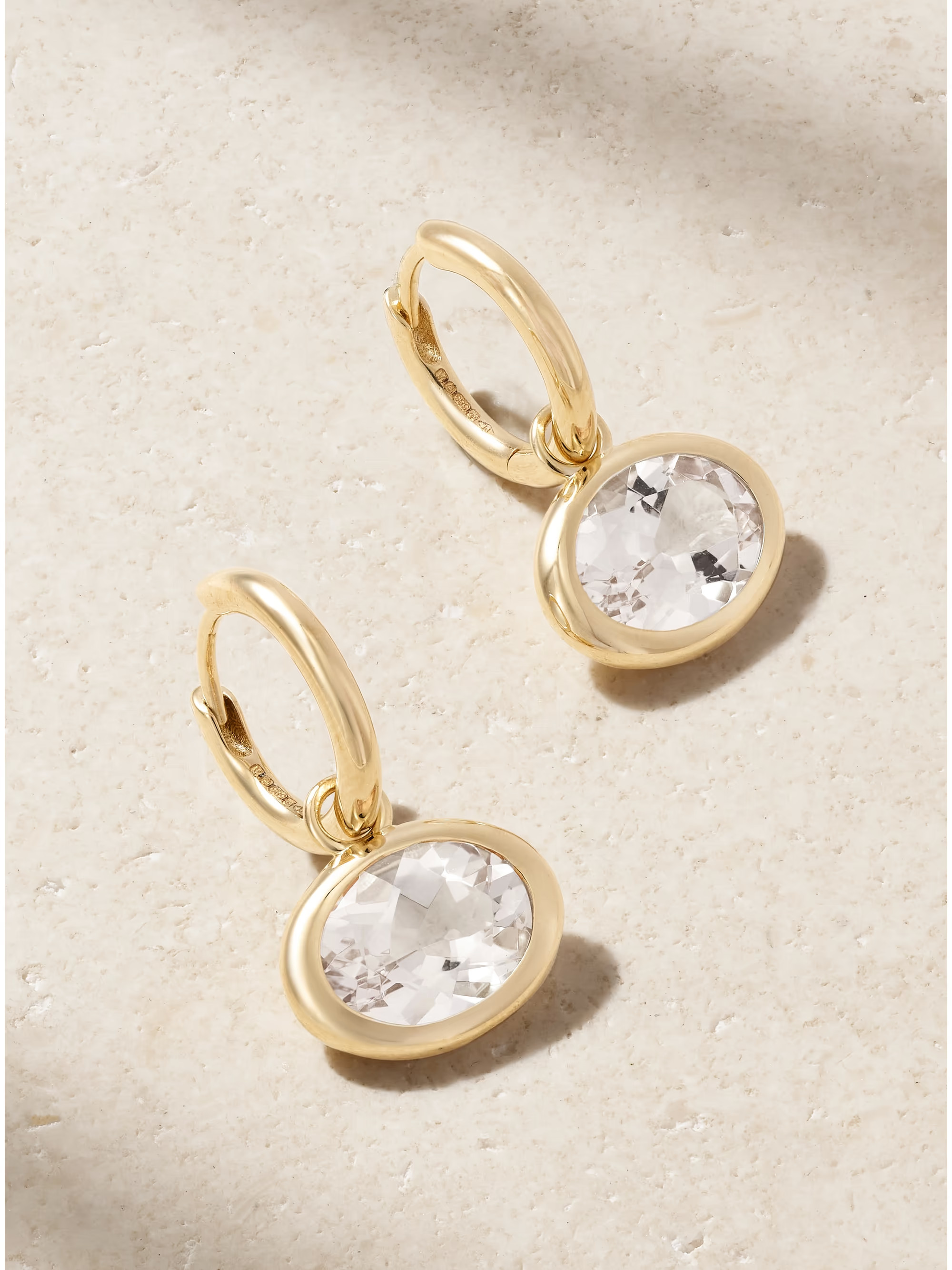 XL Orbit 14-karat recycled gold morganite hoop earrings | NET-A-PORTER (US)