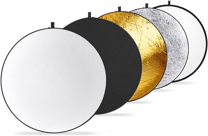 Neewer Round 5-in-1 Collapsible Multi-Disc Light Reflector 19.6 inches / 50 centimeters with Carr... | Amazon (US)