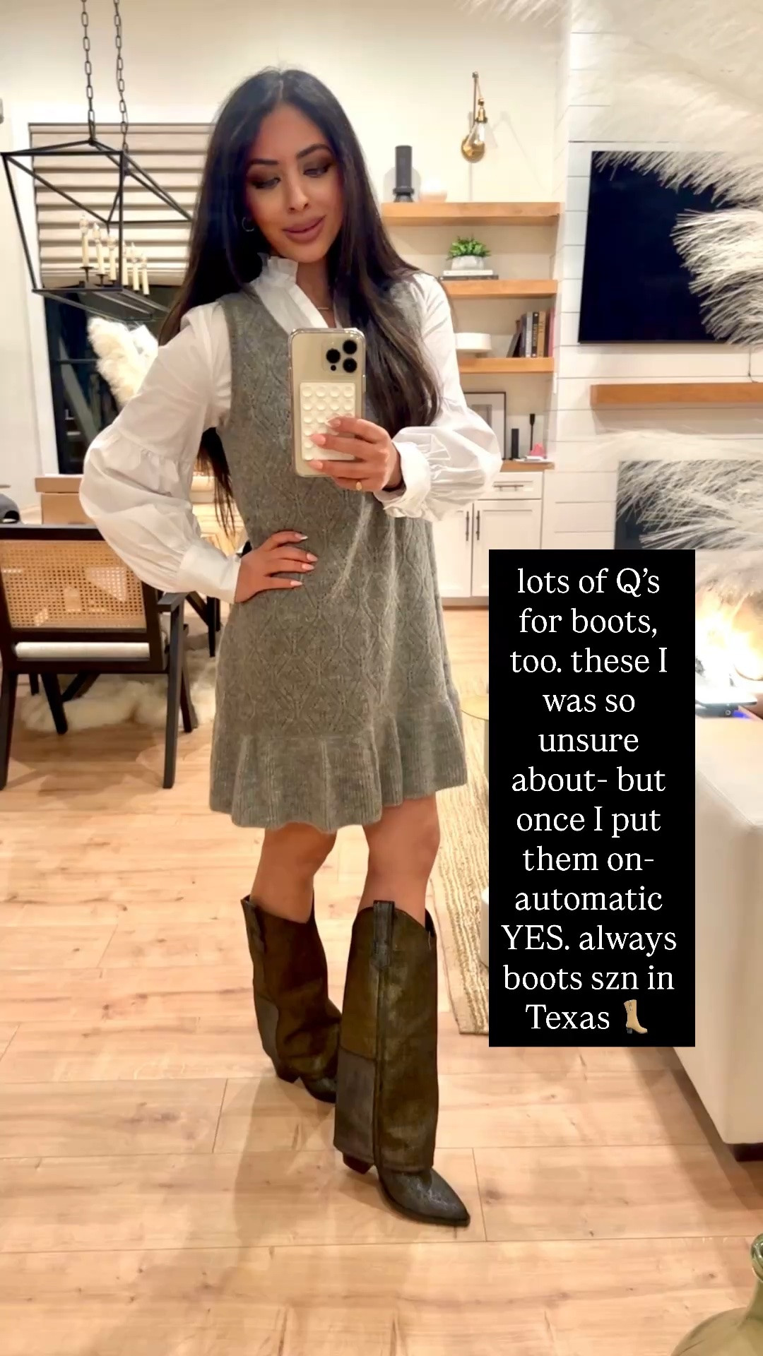 Knee high boots. Fold over knee boots . Texas shoes. Petite friendly boots. Denim boots. Black boots. Brown boots. Long boots. Travel shoes. Work shoes. Office wear. Rodeo shoes. Foldover shaft boots. Pointed toe boots. Leather shoes. Leather boots.

#LTKgrwm #LTKootd #LTKPetite