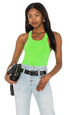 Pam & Gela Skinny Rib Tank in Lime from Revolve.com | Revolve Clothing (Global)