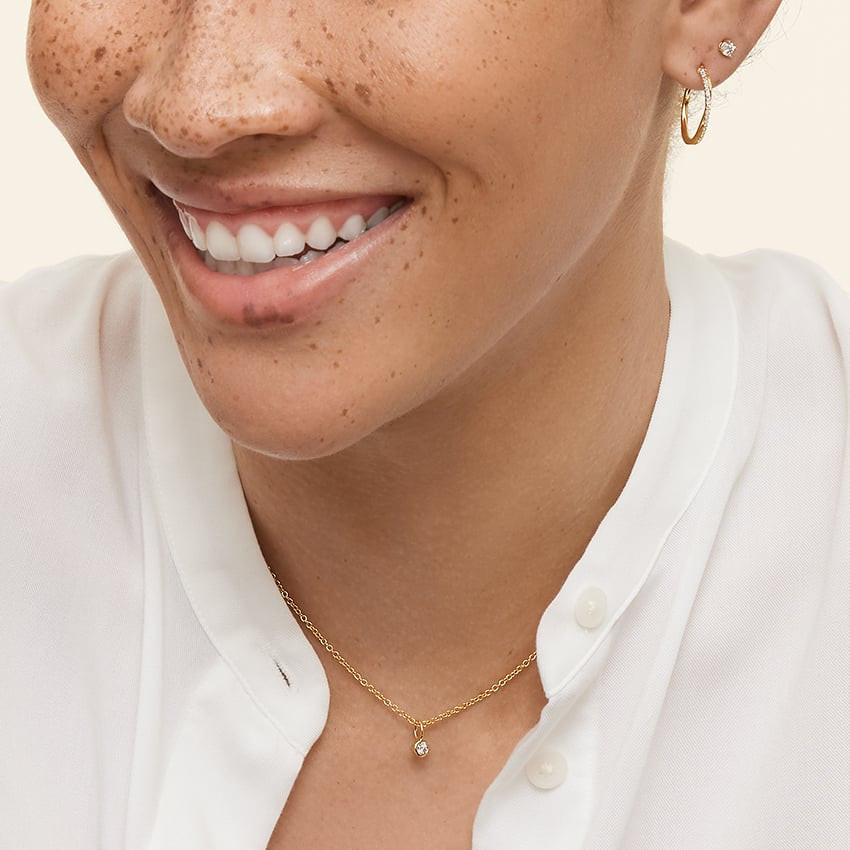 Perfect 4-Prong Lab Diamond Stud Earrings (1/4 ct. tw.) in 18K Yellow Gold | Brilliant Earth