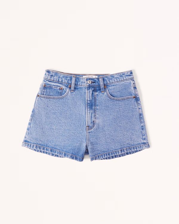 Women's Curve Love High Rise 4" Mom Short | Women's Clearance | Abercrombie.com | Abercrombie & Fitch (US)
