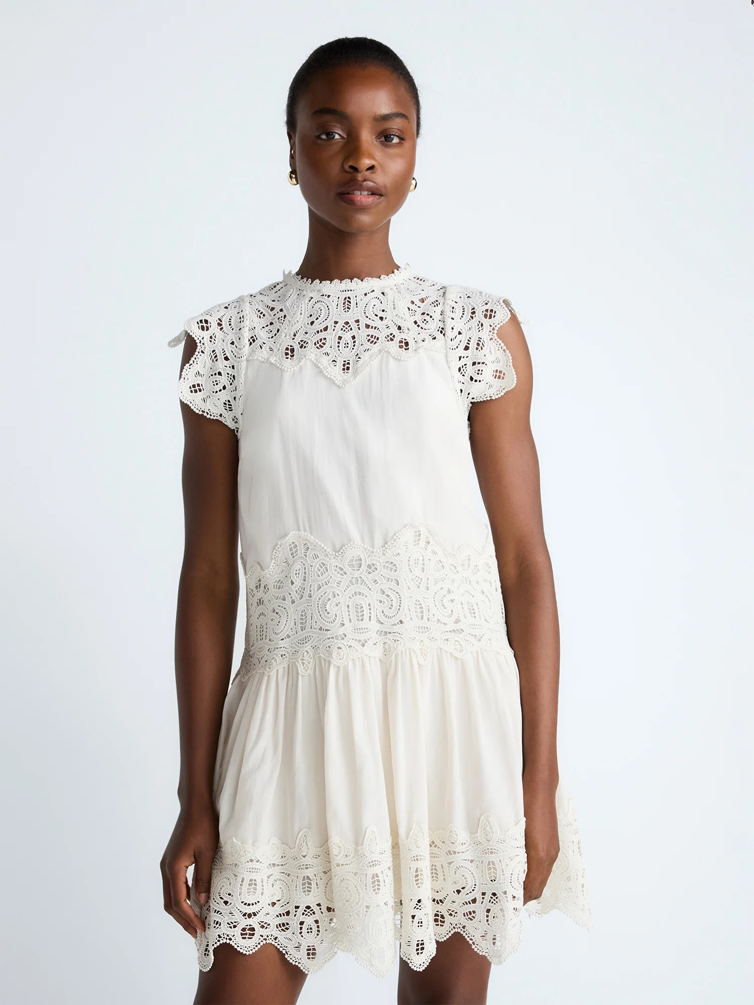 Scoop Women's and Women's Plus Crochet Mini Dress, Sizes XS-4X | Walmart (US)