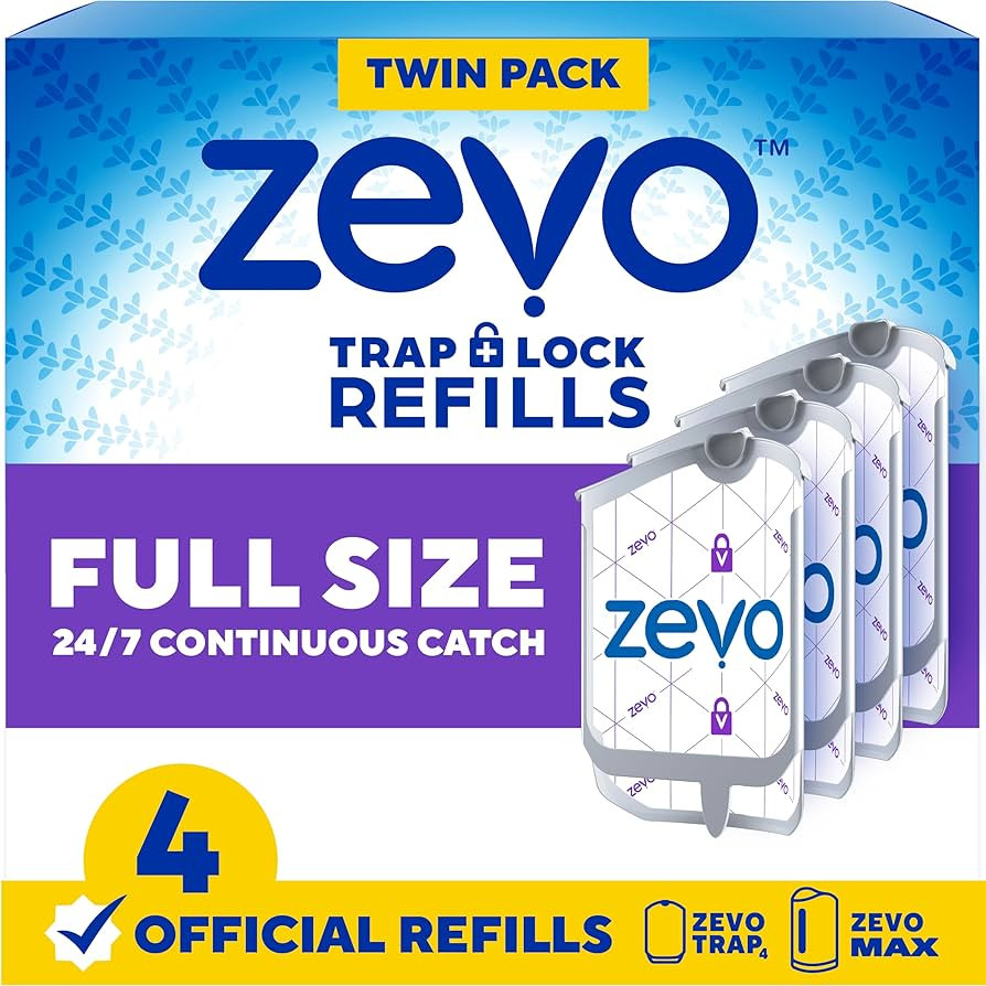 Zevo Flying Insect Trap Official Refill Cartridges - Fits Both Zevo Trap & MAX Indoor Fly Trap - ... | Amazon (US)