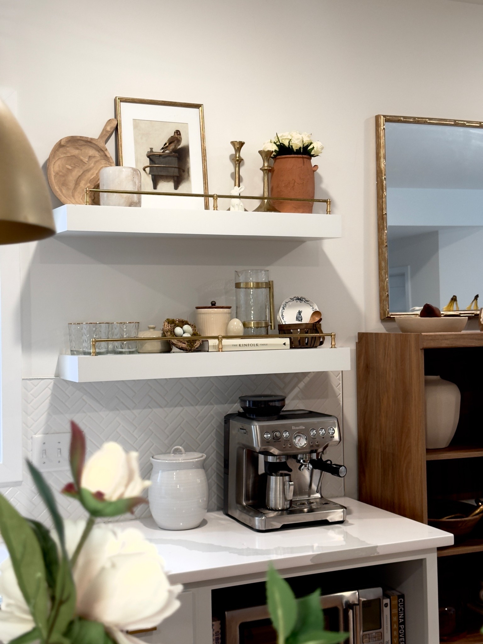 Easter Decor Kitchen Shelves Styling 🤍

#LTKSeasonal #LTKHome