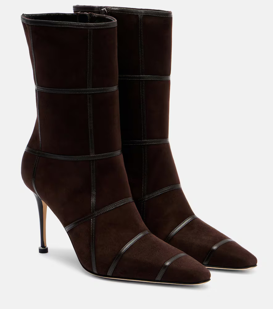 Manolo Blahnik Trulona 90 suede ankle boots | Mytheresa (US/CA)