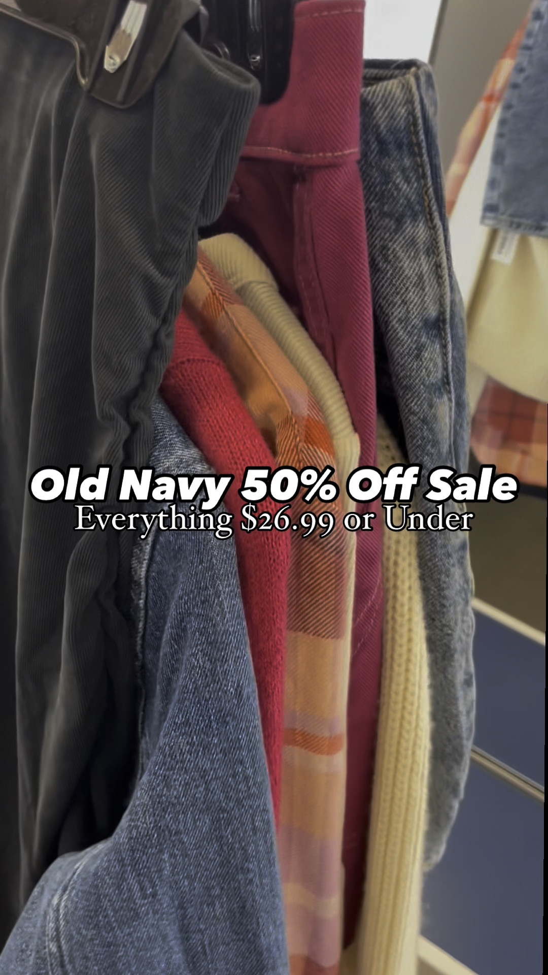 Old Navy 50% OFF Sale!! 😍 Everything I’m sharing is under $26.99! Most under $22 today! (Sitewide sale!!)

SIZE and FIT details: (I’m 5’5” and usually wear a 4/27 for reference.)
•Fleece Trouser pants- more colors! I’m in my normal size S.
•Fleece half-zip hoodie- more colors! I’m in my normal size S.
•Jean Mini Skirt- I sized down to a 2.
•Cream Long Sleeve Tshirt- color is “oatmeal” and comes in tons of other colors; fits TTS, l’m in a S.
•Plaid Flannel Boyfriend Tunic- I am in my normal size S
•OG Straight Jeans- fit TTS (I needed a size 4 which they didn’t have so tried on a 6.)
•Red Ribbed Crewneck Tshirt- comes in MANY colors! I get these in my normal size S.
•Pink Utility Mini Skirt- also comes in 2 other colors. Fits TTS, I’m in a 4.
•Cream Button up Cardigan- runs oversized. I sized down to an XS.
•Ribbed Maxi Skirt- fitted style, TTS or size up to a looser fit.


@oldnavy #oldnavy #oldnavystyle #tryonhaul
#dressingroomdiaries #falloutfitideas #falloutfitinspo
#Itksalealert #Itkfindsunder50 #Itkseasonal #falloutfits #casualstyle 

#LTKActive #LTKGiftGuide #LTKVideo