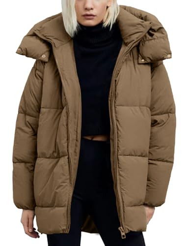 Flygo Womens Hooded Quilted Puffer Jacket Mid-Length Padded Warm Winter Heavyweight Coat Outerwea... | Amazon (US)