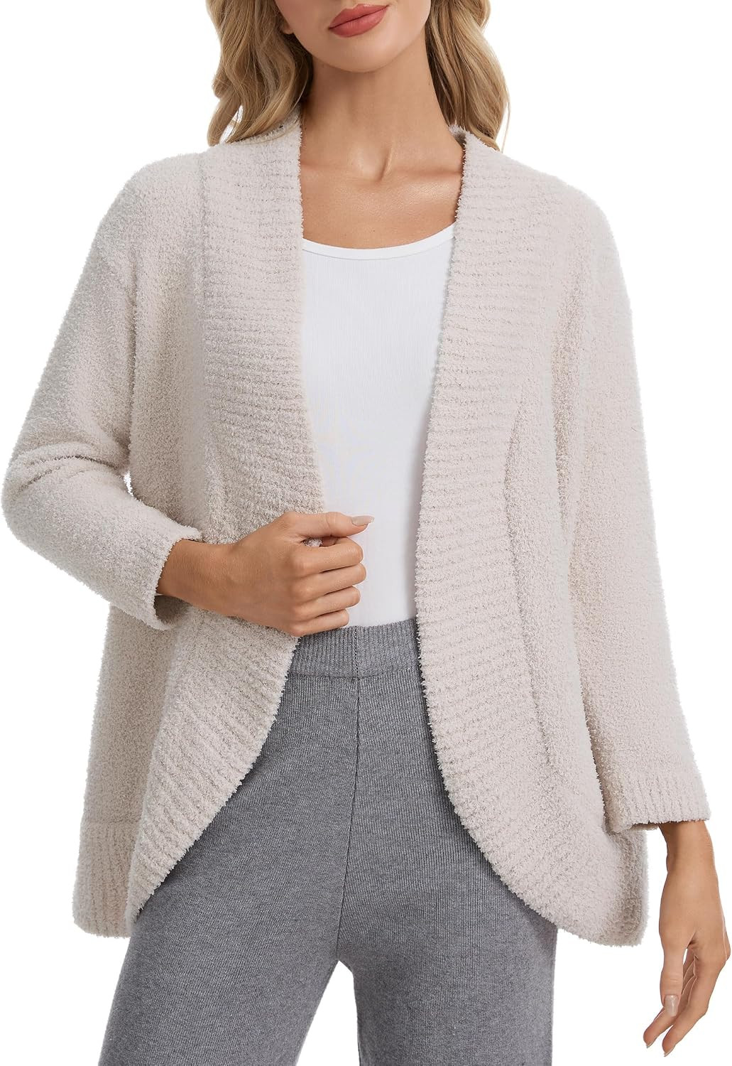 WDCOZY Open Front Cozy Plush Cardigan Sweaters for Women with Pockets 2026 | Amazon (US)