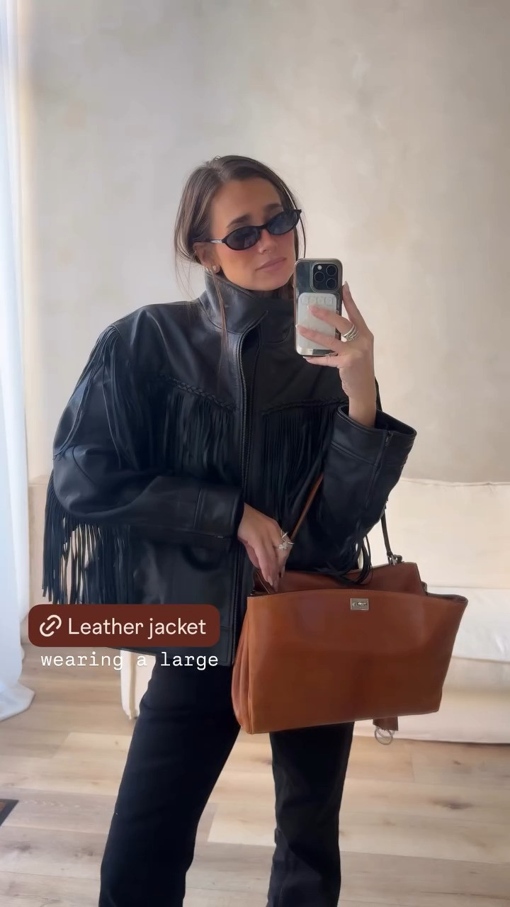 OOTD with our joe's jeans x www fringe leather jacket! 

 #LTKootd #LTKSeasonal