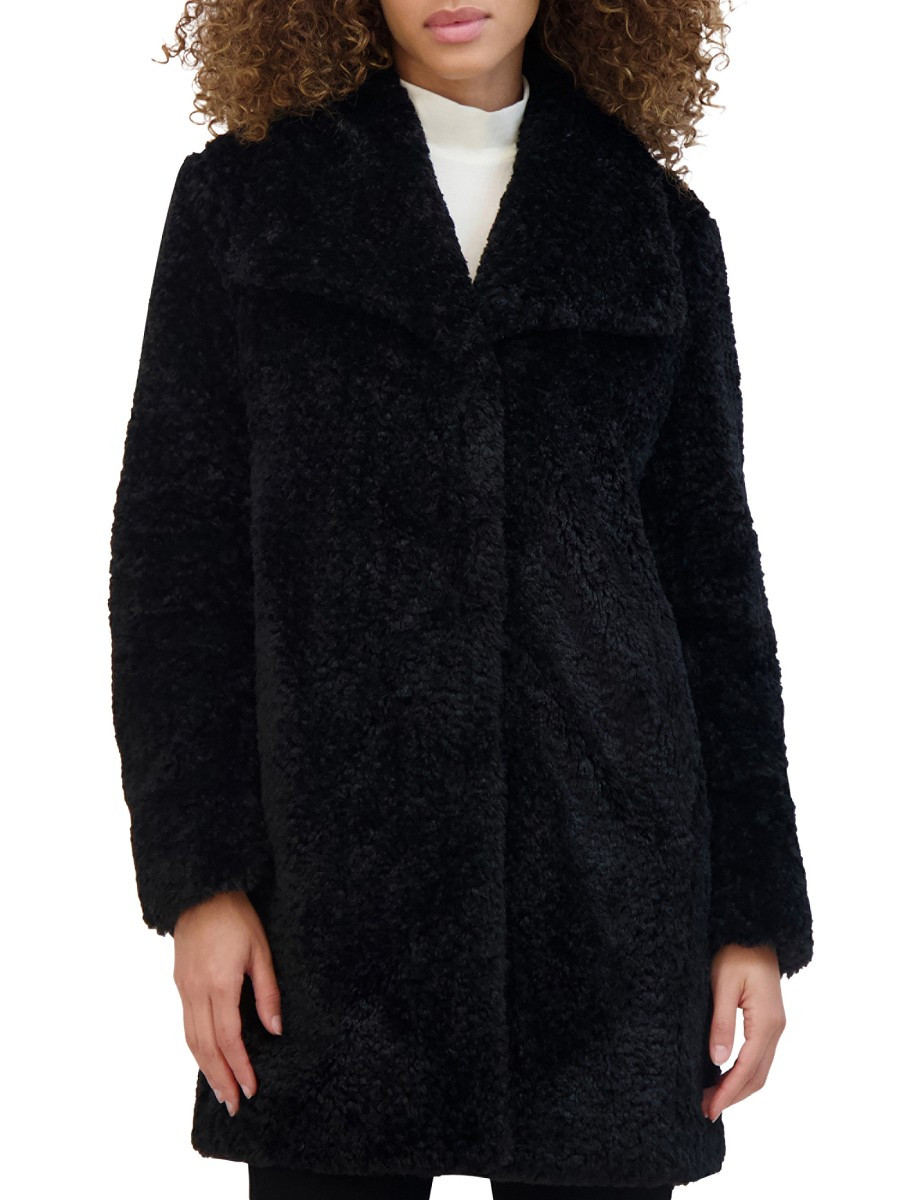 Kenneth Cole Women's Longline Teddy Coat - Black - Size XL | Saks Fifth Avenue OFF 5TH