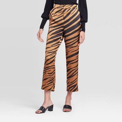 Women's Animal Print Mid-Rise Cropped Trouser - Who What Wear™ | Target