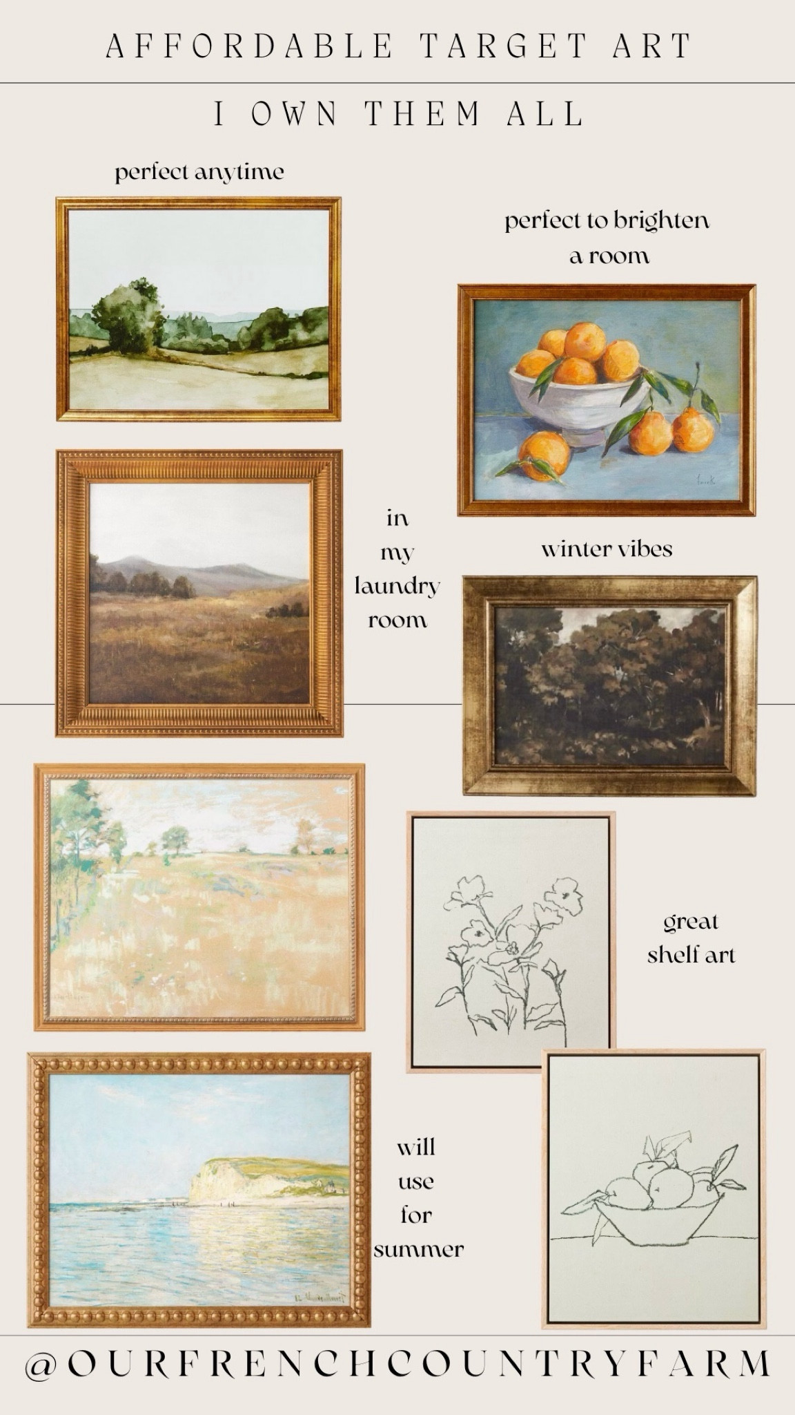 Affordable framed art that I own!  

#LTKhome