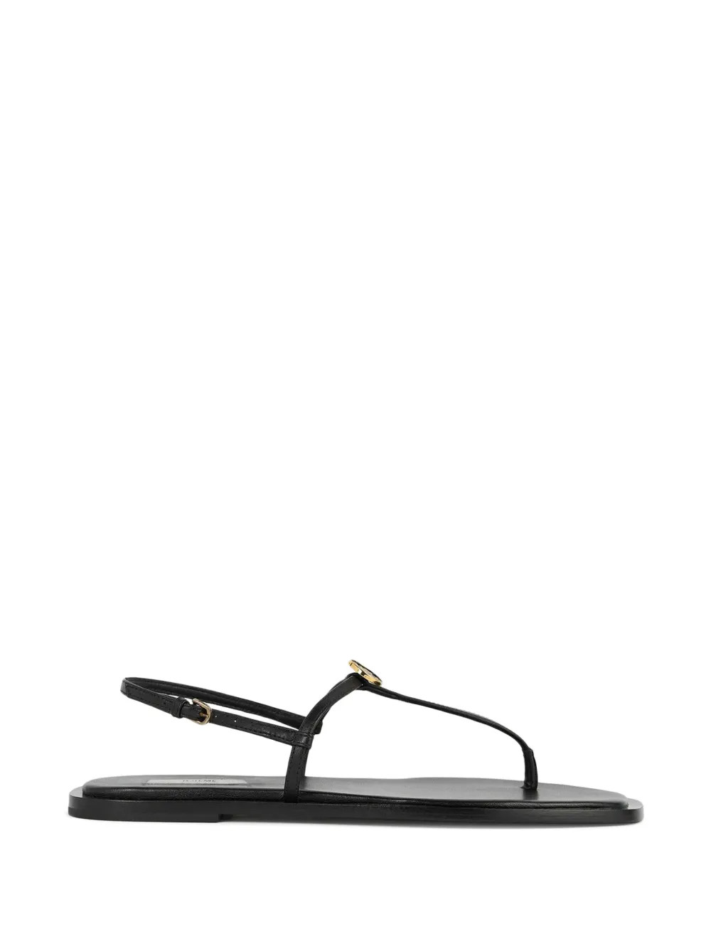 TOTEME T-strap Embellished Leather Sandals | Black | FARFETCH | Farfetch Global