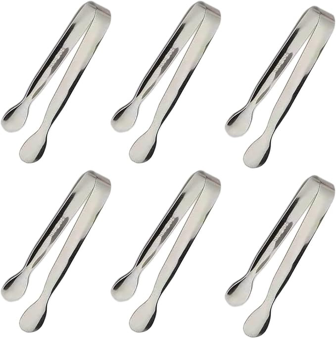 6PCS Ice Tongs Mini Sugar Tongs 4.25Inch Stainless Steel Small Serving Tongs, Small Kitchen Tiny ... | Amazon (US)