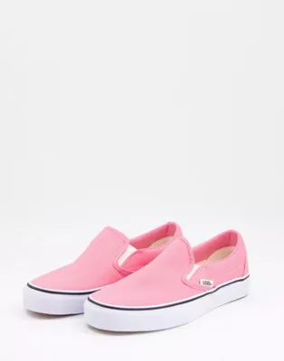 Vans UA Classic Slip on sneakers in pink | ASOS (Global)