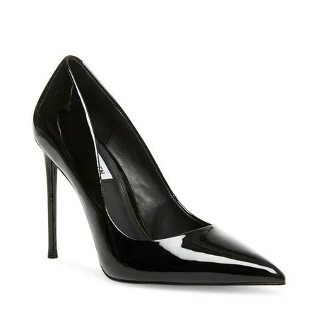 Steve Madden Vala Black Patent Fashion High Heel Pointed toe Stiletto Pumps (Black Patent 12) | Walmart (US)