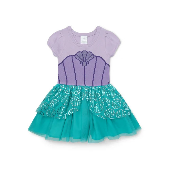 Disney Princess Toddler Girl Ariel Cosplay Dress, Sizes 12M-5T | Walmart (US)
