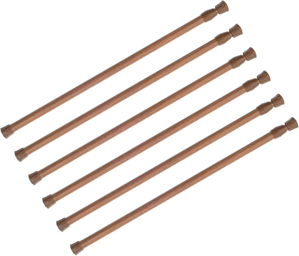 KXLife 6 Pack Spring Tension Curtain Rods for Windows 16 to 28 Inch, Expandable Adjustable Small ... | Amazon (US)