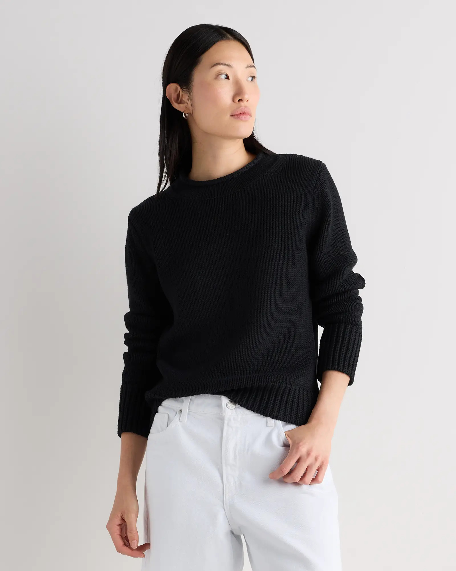 100% Organic Cotton Roll Neck Sweater | Quince
