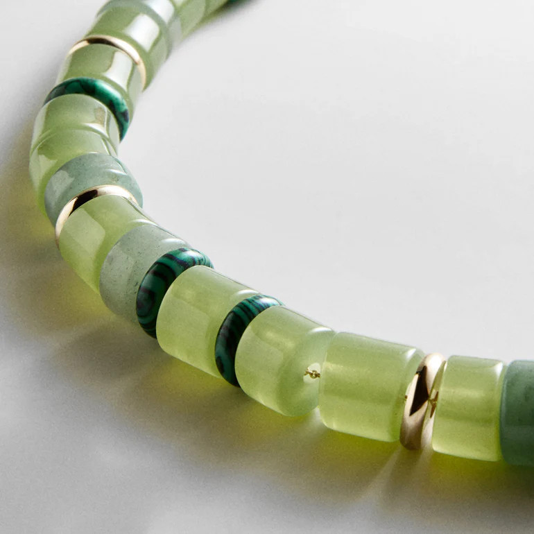 Jennifer Rondelle Beaded Necklace - Light Jade Bead | BaubleBar