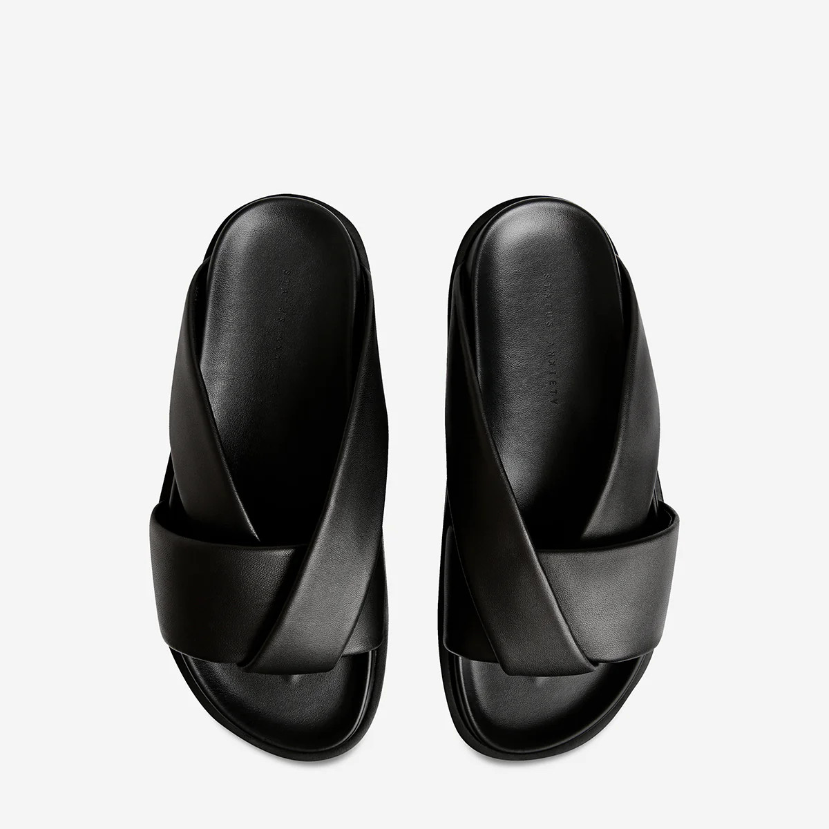 Full Circle Women's Black Leather Sandals | Status Anxiety® | Status Anxiety 