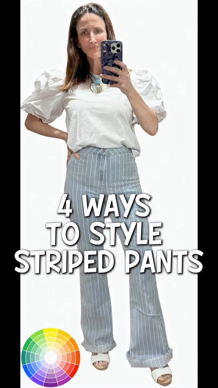 // Striped pants and I’m not mad about it //

Striped pants are having a moment and for good reason. They instantly elevate a look, but styling them can feel a little tricky. Sharing four effortless ways I like to wear them.

Which look is your favorite — 1, 2, 3, or 4?

My favorite Amazon striped pant finds are linked! 

#stripedpants #styletips #springfashion #styleover40 

#LTKootd #LTKOver40
