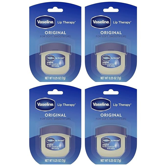 Vaseline Lip Therapy 4-Pack – Mini Lip Balm for Healing Dry Lips, Travel-Size Petroleum Jelly L... | Amazon (US)