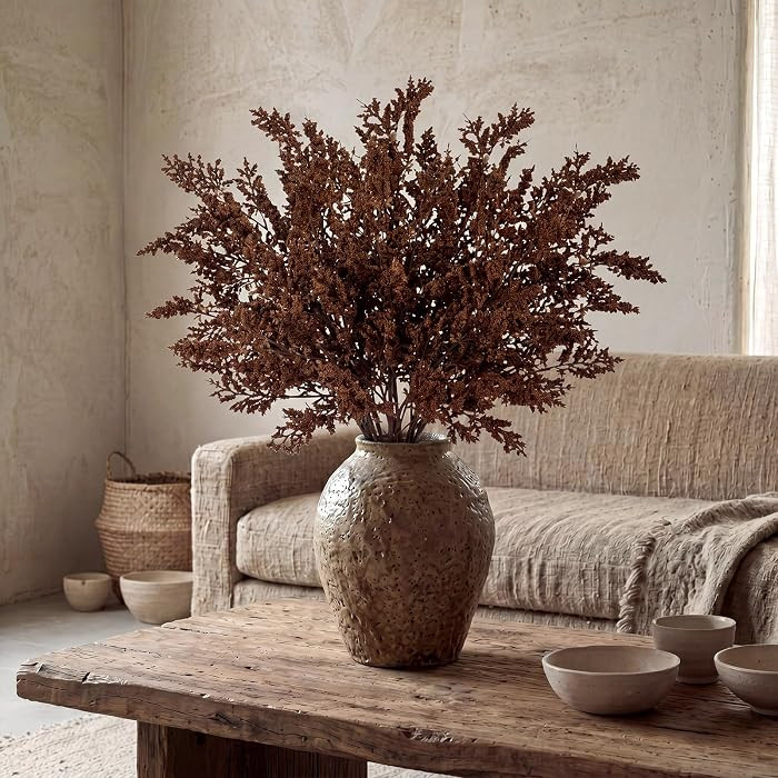 3 Pcs 44'' Fall Faux Berry Stems for Vase, Brown Sedum Branch | Amazon (US)