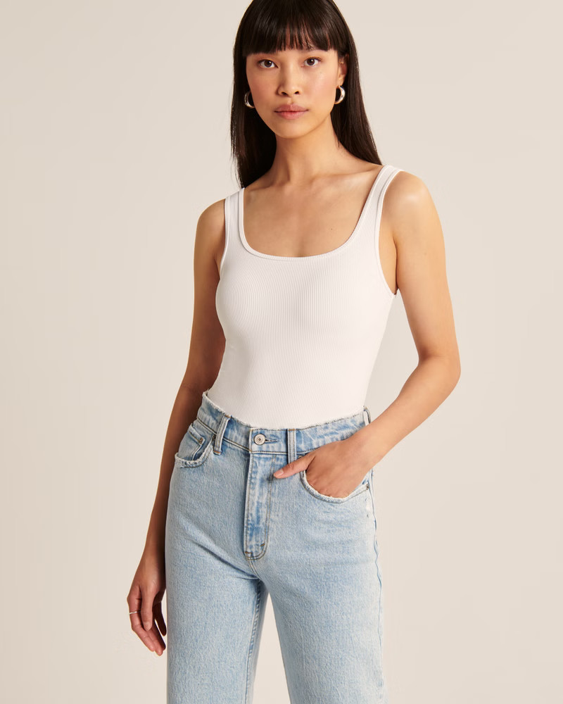 Seamless Rib Fabric Tank Bodysuit | Abercrombie & Fitch (US)
