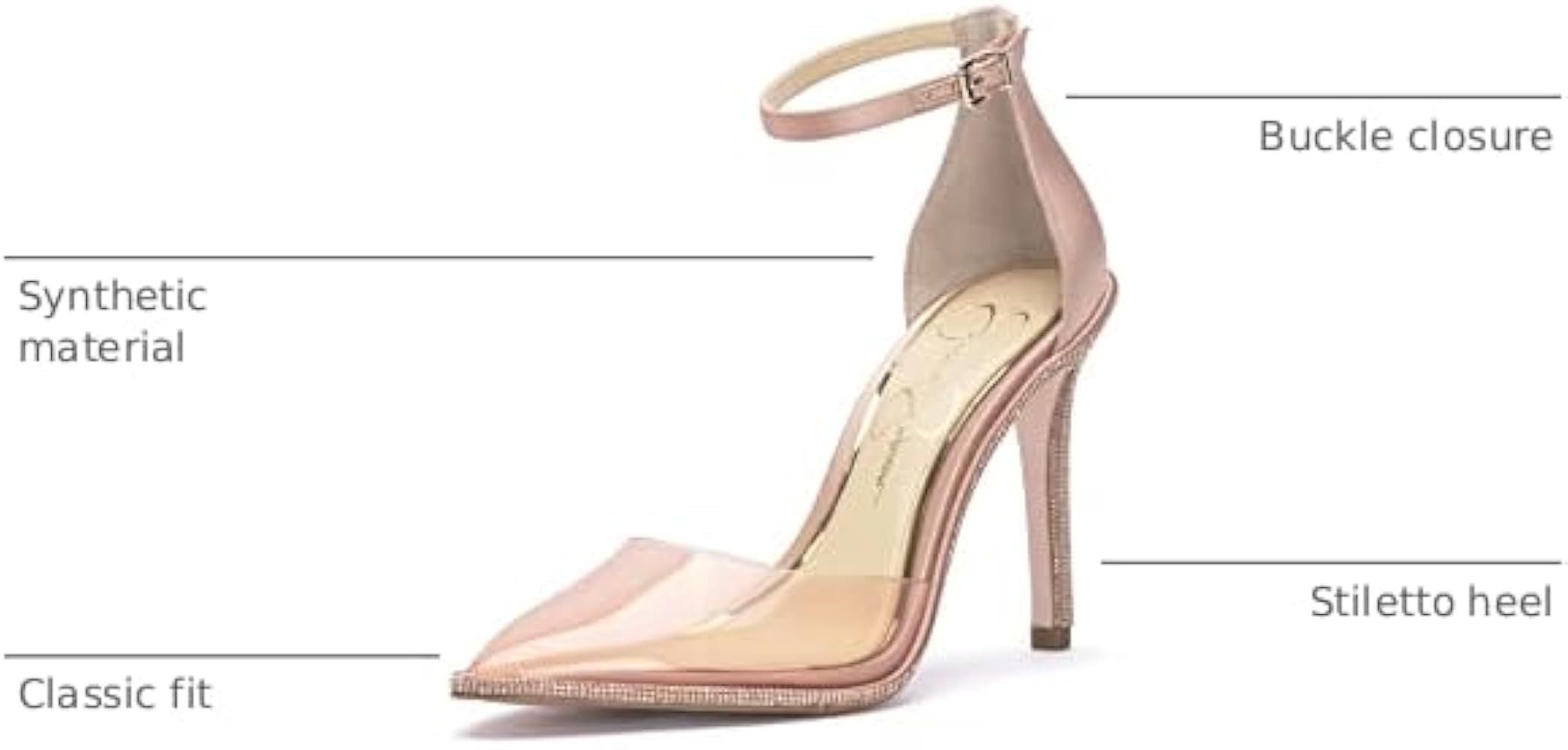 Jessica Simpson Womens Pemota Ankle Strap Stiletto High Heel | Amazon (US)