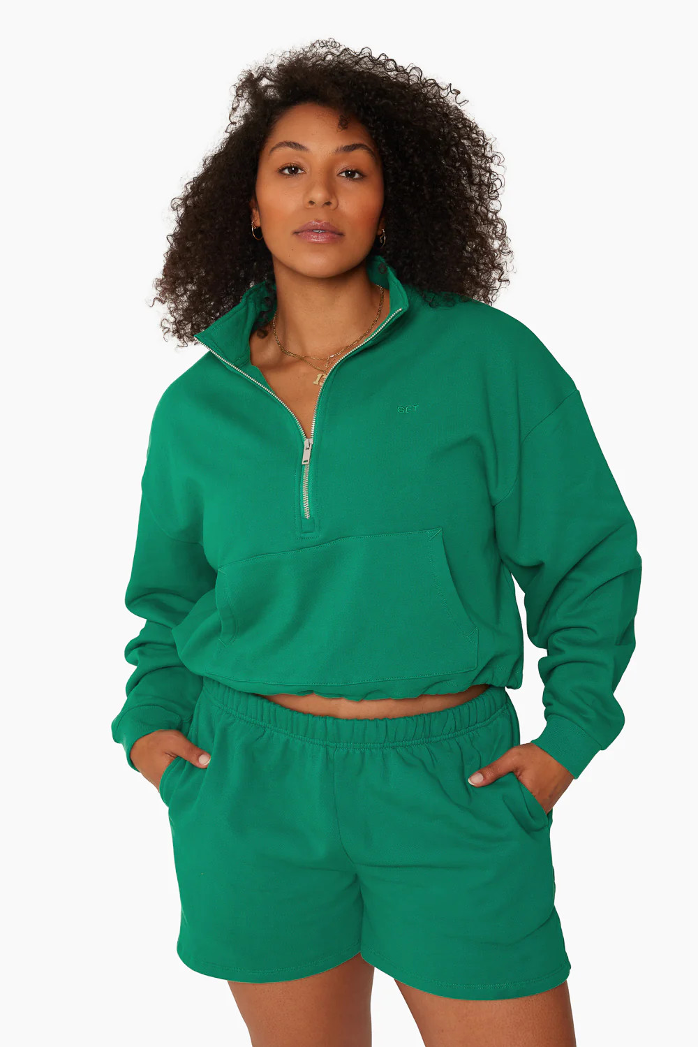 HEAVYWEIGHT SWEATS HALF ZIP - PALM | SET Active