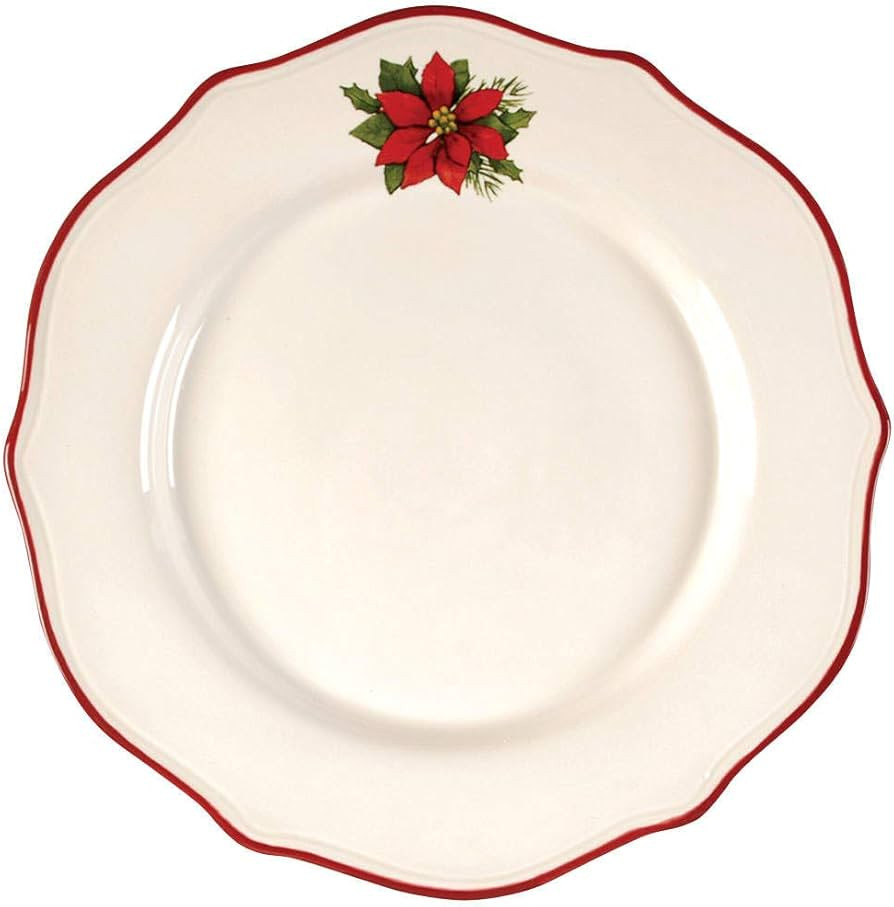 Better Homes and Gardens Poinsettia Dinner Plate | Amazon (US)