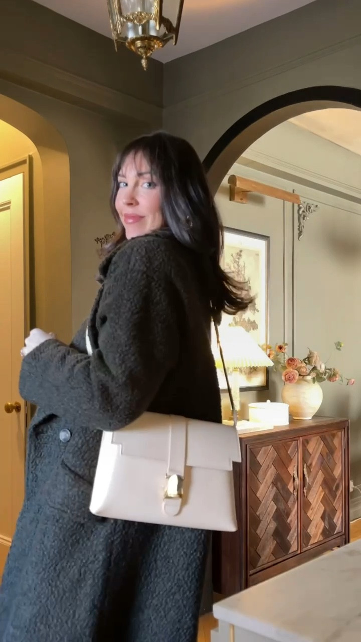 wool coat (available in sizes 2 and 4) scarf and shoulder bag

#LTKstyletip #LTKitbag
