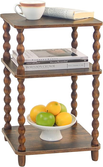 Fultyle Side Table, Small End Table with Storage Shelf, Modern Bedside Table Night Stand for Livi... | Amazon (US)