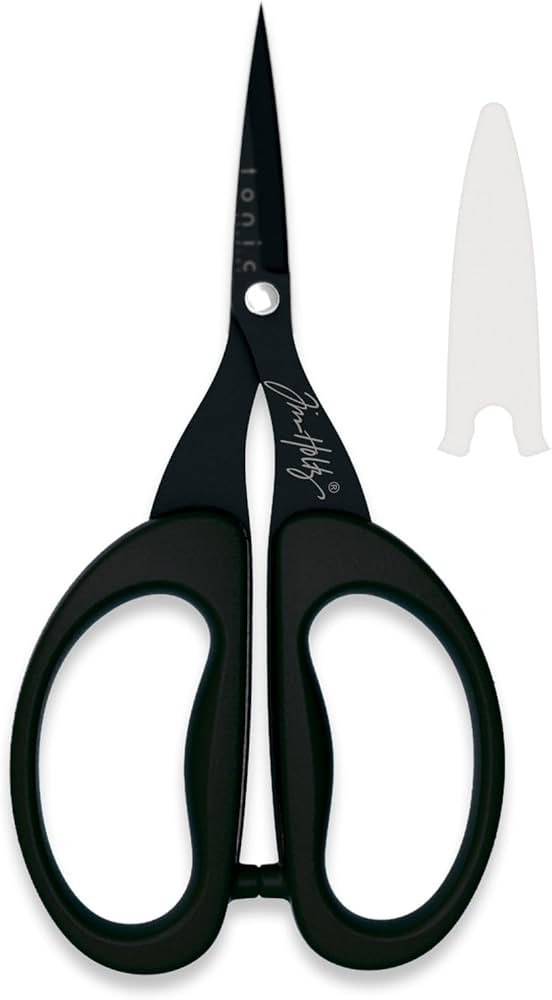 Tonic Studios Tim Holtz Non-Stick Micro Serrated Mini Snips, 5", Multi-Colour | Amazon (US)