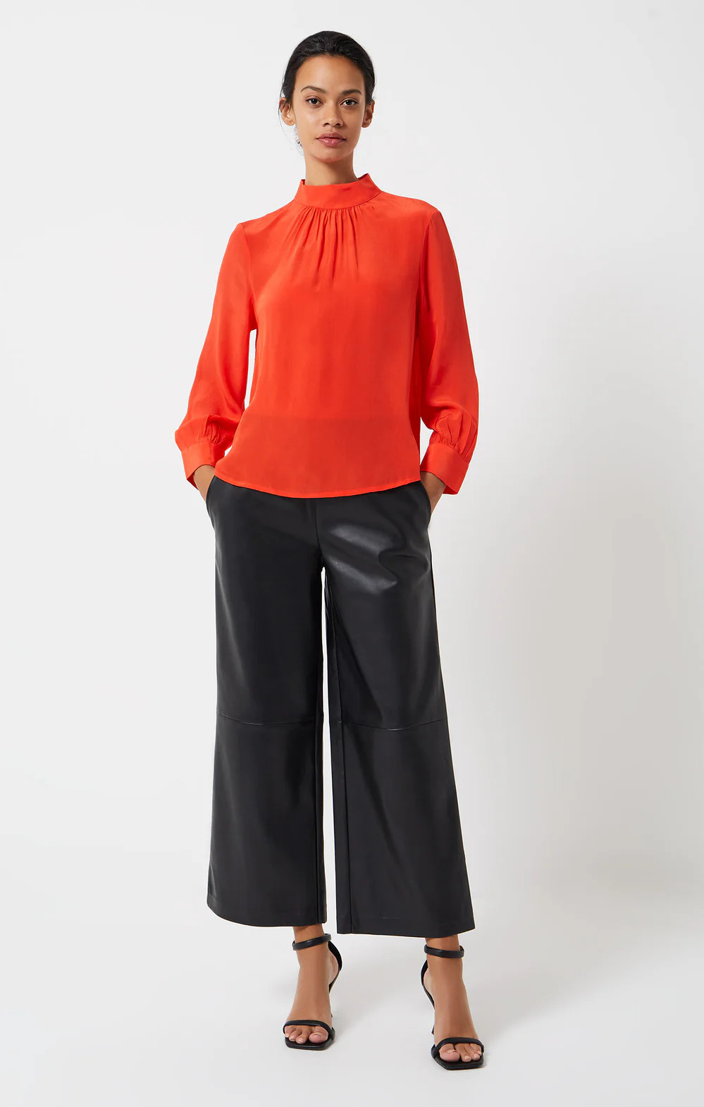 Etta Recycled Vegan Leather Culottes | French Connection (UK)