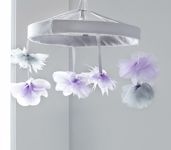 Organza Flower Crib Mobile | Pottery Barn Kids