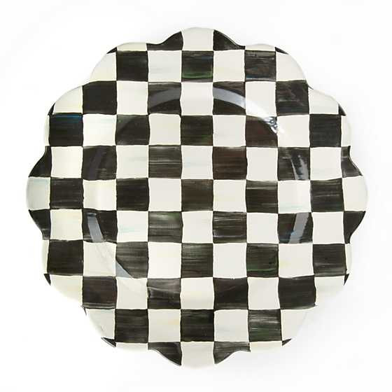 Courtly Check Enamel Petal Charger/Plate | MacKenzie-Childs