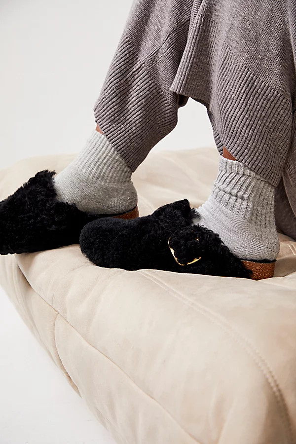 Boston Big Buckle Teddy Shearling Birkenstock | Free People (Global - UK&FR Excluded)