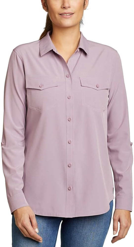 Eddie Bauer Womens Tops UPF 50+ UV Sun Protection Long-Sleeve Button Down Blouses Tops with Pocke... | Amazon (US)