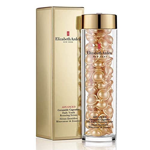 Elizabeth Arden Daily Ceramide Serum Capsules, Advanced Anti-Aging Serum Capsules for Minimizing Wrinkles, Fragrance-Free, Enhances Skin Hydration and Radiance for a Youthful Look, 90 Count, 1.41 oz | Amazon (US)