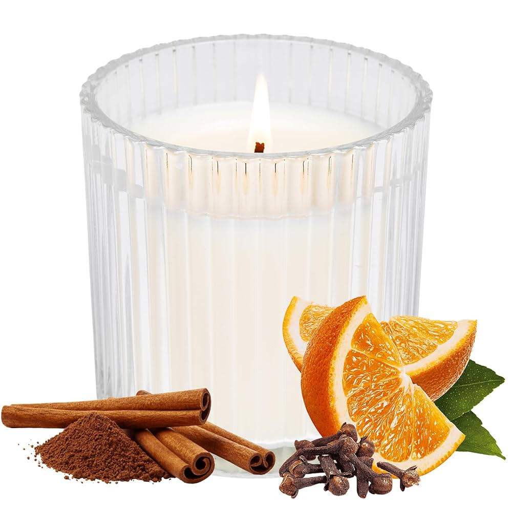 Sweet Water Decor Hello Fall Soy Candle | Hot Cider, Cinnamon, Cloves, Apple, and Nutmeg Scented ... | Amazon (US)